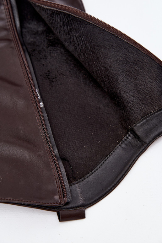 voodriga pika säärega saapad Kauboi saapad kõrge jämeda kontsaga eko-nahast Czekoladosissee Sellel onvine voodriga pika säärega saapad Kauboi saapad kõrge jämeda kontsaga eko-nahast Czekoladosissee Sellel onvine