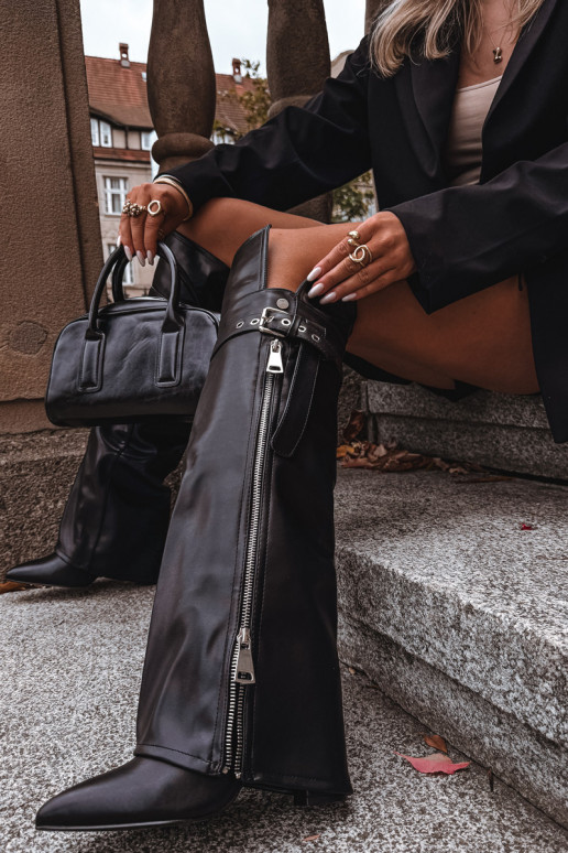 voodriga naiste pika säärega saapad Põlve jaoks kõrge jämeda kontsaga rihmadega neetide ja pandlaga I Hõbedat värvim Zamkiem msu voodriga naiste pika säärega saapad Põlve jaoks kõrge jämeda kontsaga rihmadega neetide ja pandlaga I Hõbedat värvim Zamkiem msu