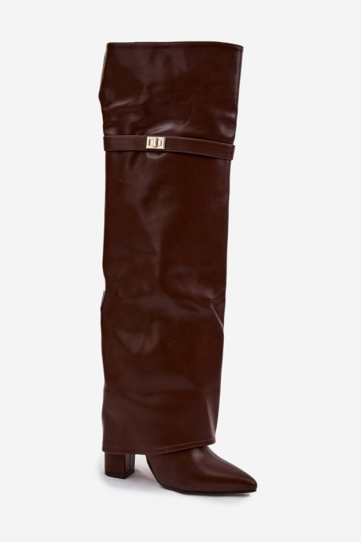 voodriga pika säärega saapadINysisseiniętą Cholesisseką Põlve jaoks Obcas Słupek pruunid värvi Serelle voodriga pika säärega saapadINysisseiniętą Cholesisseką Põlve jaoks Obcas Słupek pruunid värvi Serelle