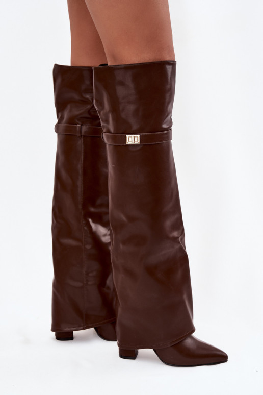 voodriga pika säärega saapadINysisseiniętą Cholesisseką Põlve jaoks Obcas Słupek pruunid värvi Serelle voodriga pika säärega saapadINysisseiniętą Cholesisseką Põlve jaoks Obcas Słupek pruunid värvi Serelle