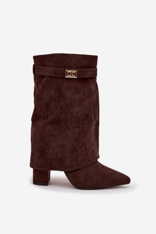 voodriga Pealiste poolsaapad dekoreeritud kontsaga Czekoladosissee Luvielle