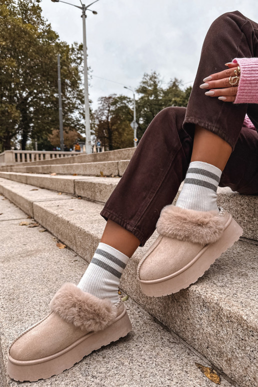 nööpidega lumesaapad Pealiste omad platvormiga karusnahaga I Haftem beeži värvi Querina nööpidega lumesaapad Pealiste omad platvormiga karusnahaga I Haftem beeži värvi Querina