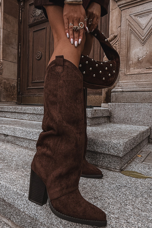 voodriga pika säärega saapad Kauboi saapad kõrge jämeda kontsagaEco Suedeu Czekoladosissee Sellel onvine voodriga pika säärega saapad Kauboi saapad kõrge jämeda kontsagaEco Suedeu Czekoladosissee Sellel onvine