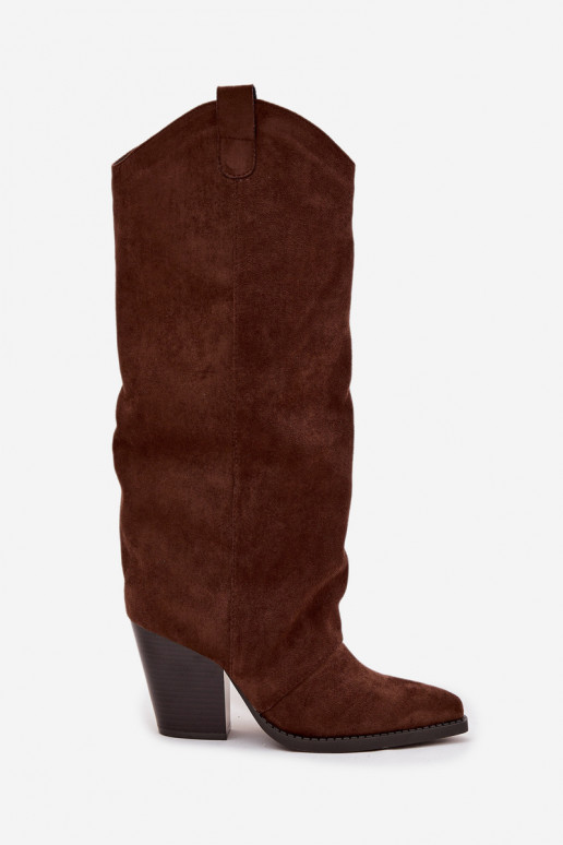 voodriga pika säärega saapad Kauboi saapad kõrge jämeda kontsagaEco Suedeu Czekoladosissee Sellel onvine voodriga pika säärega saapad Kauboi saapad kõrge jämeda kontsagaEco Suedeu Czekoladosissee Sellel onvine