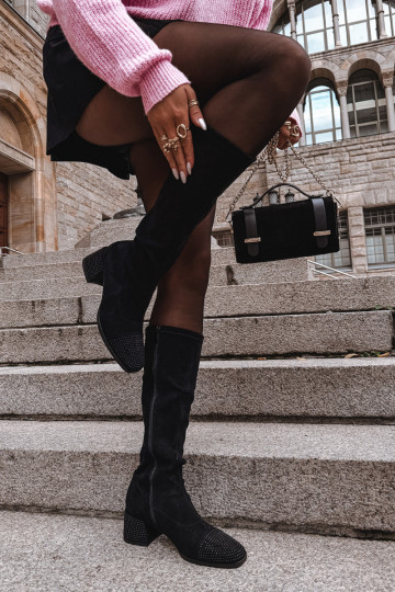 naiste pika säärega saapad Kaunistusega Klockis Eco Suedeosissee msuud Ivanna