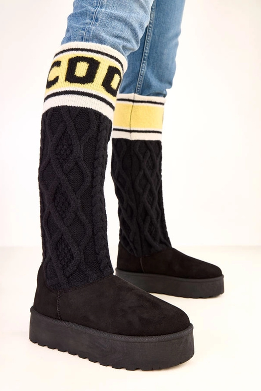 Mustad lumesaapad platvormiga ja... Mustad lumesaapad platvormiga ja...