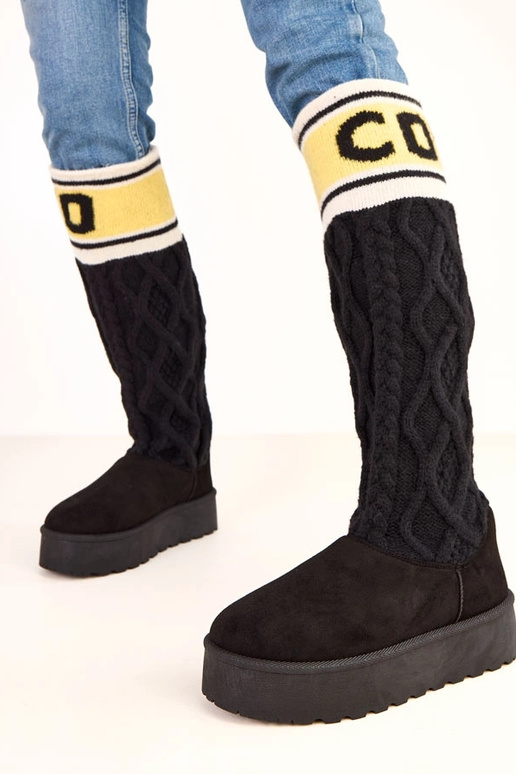 Mustad lumesaapad platvormiga ja... Mustad lumesaapad platvormiga ja...