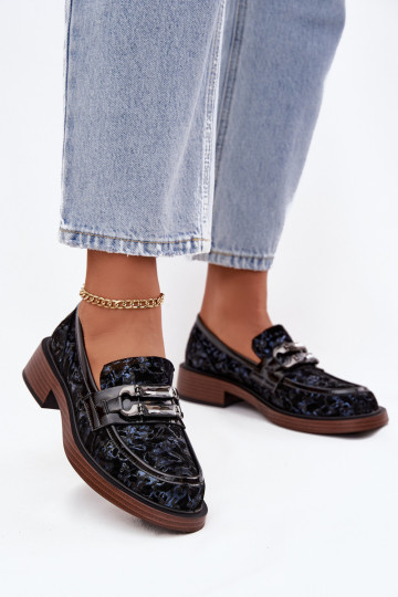 Pealhk Seemisnahast mokassiinid Pealiste omad Koos Ornate Detalem D&A MR52-178 msuud 2