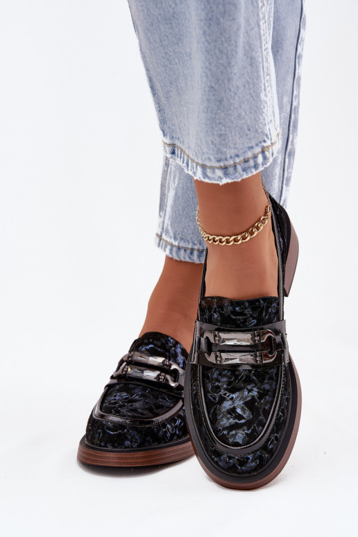 Pealhk Seemisnahast mokassiinid Pealiste omad Koos Ornate Detalem D&A MR52-178 msuud