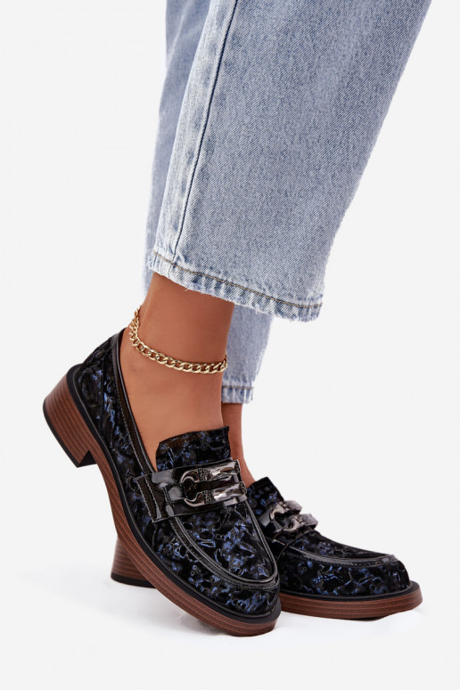 Pealhk Seemisnahast mokassiinid Pealiste omad Koos Ornate Detalem D&A MR52-178 msuud