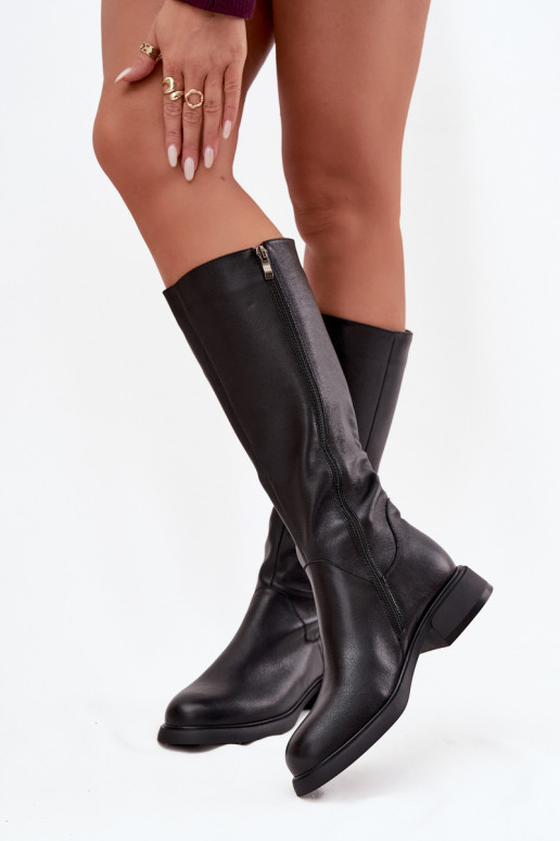 Pealhk naiste pika säärega saapad laiade nööridega voodriga D&A JC52-837 msuud Pealhk naiste pika säärega saapad laiade nööridega voodriga D&A JC52-837 msuud