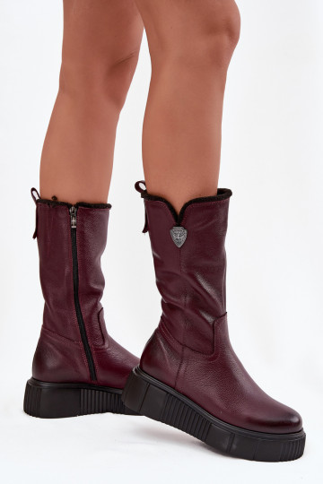 Pealiste omad Pealhk pika säärega saapad Villaga Zazoo 70121 bordoo-värvi