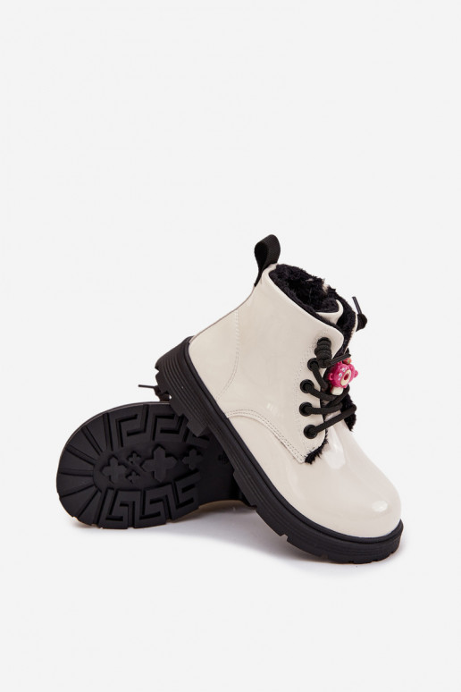 voodriga Pealiste poolsaapad Laste jalanõud LaquePrzypinką Karu valget värvi Jovellea voodriga Pealiste poolsaapad Laste jalanõud LaquePrzypinką Karu valget värvi Jovellea