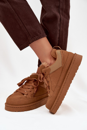Sneakers tüüpi jalanõud Pealiste omad voodriga karusnahaga pruunid värvi Cyrissa 2