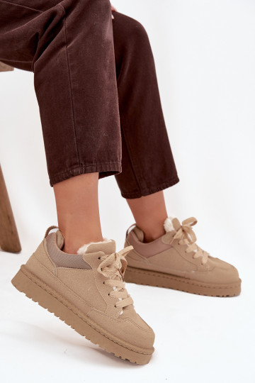 Sneakers tüüpi jalanõud Pealiste omad voodriga karusnahaga beeži värvi Cyrissa