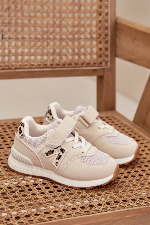 spordijalatsid Sneakers tüüpi jalanõud Laste jalanõud krõpsudega kinnitatav beeži värvi Galisse spordijalatsid Sneakers tüüpi jalanõud Laste jalanõud krõpsudega kinnitatav beeži värvi Galisse