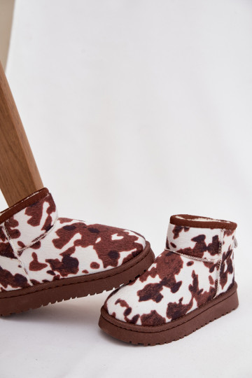 nööpidega lumesaapad Laste jalanõud Noorus voodriga karusnahaga IN Łaty Valget-pruunid värvi Mireya 2