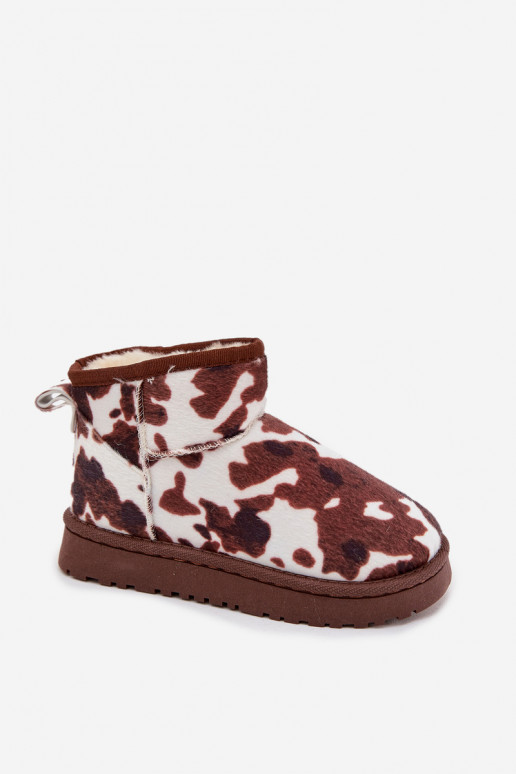 nööpidega lumesaapad Laste jalanõud Noorus voodriga karusnahaga IN Łaty Valget-pruunid värvi Mireya