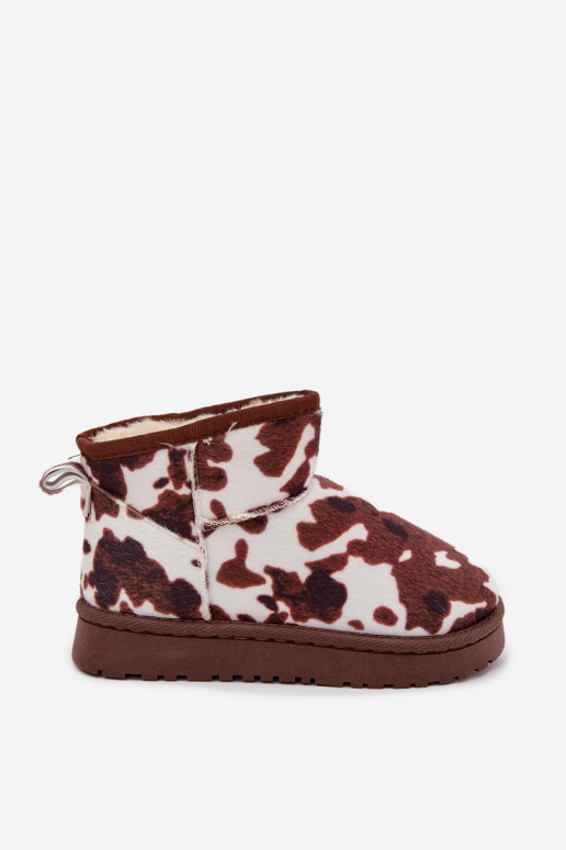 nööpidega lumesaapad Laste jalanõud Noorus voodriga karusnahaga IN Łaty Valget-pruunid värvi Mireya