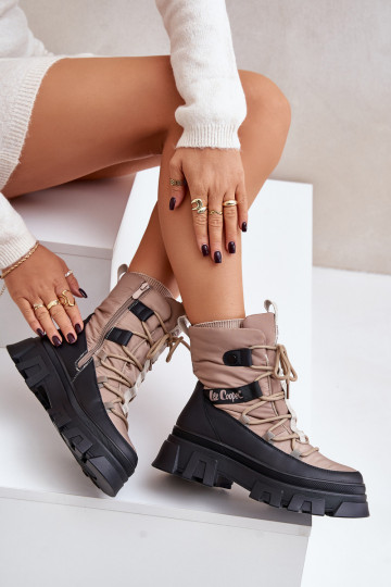 nööpidega lumesaapad Pealiste omad Lossi juurde Lee Cooper LCJ-24-47-3143 beeži värvi