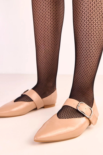 Beeži värvi ballerina kingad pandliga Lena