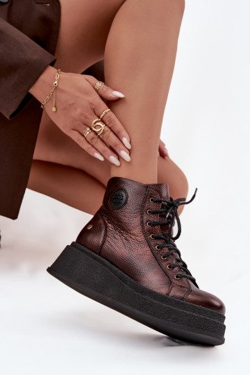 Pealhk Pealiste poolsaapad platvormiga Sellel onciejka 06309-32 Metallik Brąz