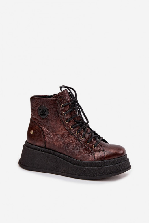 Pealhk Pealiste poolsaapad platvormiga Sellel onciejka 06309-32 Metallik Brąz Pealhk Pealiste poolsaapad platvormiga Sellel onciejka 06309-32 Metallik Brąz