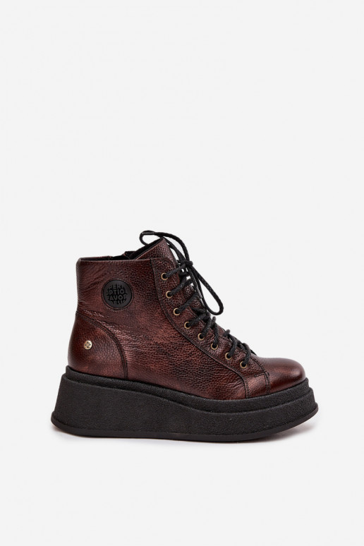 Pealhk Pealiste poolsaapad platvormiga Sellel onciejka 06309-32 Metallik Brąz Pealhk Pealiste poolsaapad platvormiga Sellel onciejka 06309-32 Metallik Brąz