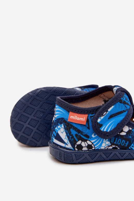 Plätud Milami Laste jalanõud krõpsudega kinnitatav Pallid tumesinist värvi Jasimrra