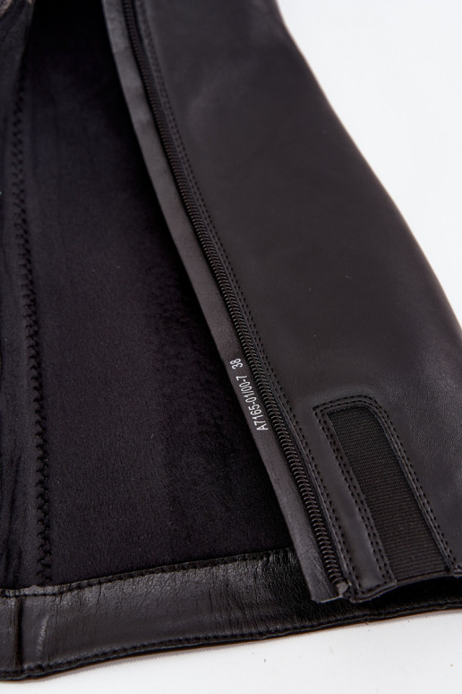 Pealhk voodriga naiste pika säärega saapad kõrge jämeda kontsaga Sellel onciejka A7165-01 msuud Pealhk voodriga naiste pika säärega saapad kõrge jämeda kontsaga Sellel onciejka A7165-01 msuud