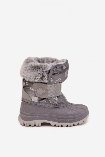 Laste Lee Cooper LCJ-25-10-3788 hallid talve saapad karvade ja kinnitustega 2