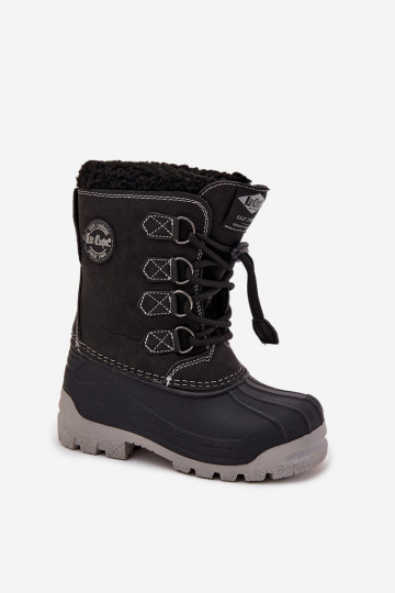 Laste poiste Lee Cooper LCJ-25-44-3943K mustad talve saapad