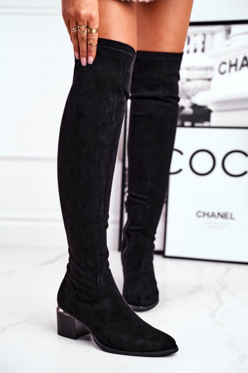 pika säärega põlvedeni ulatuvad saapad öko-seemisnahk Msuud Can't Stop 2