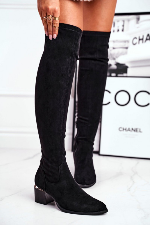 pika säärega põlvedeni ulatuvad saapad öko-seemisnahk Msuud Can't Stop