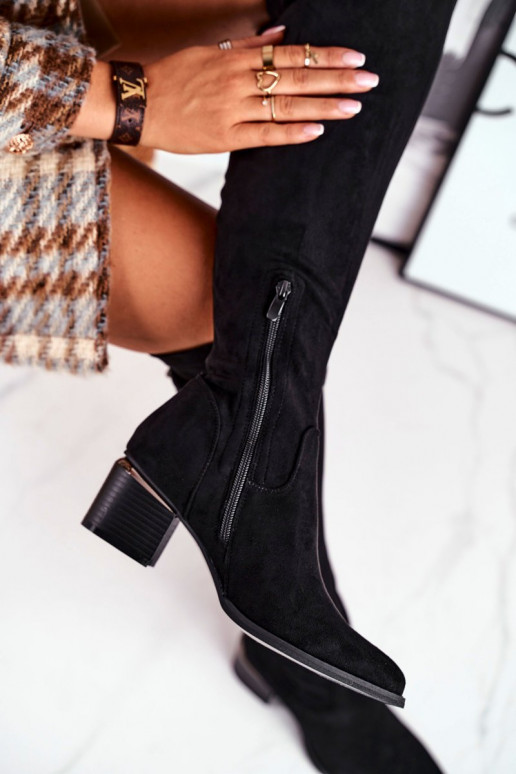 pika säärega põlvedeni ulatuvad saapad öko-seemisnahk Msuud Can't Stop