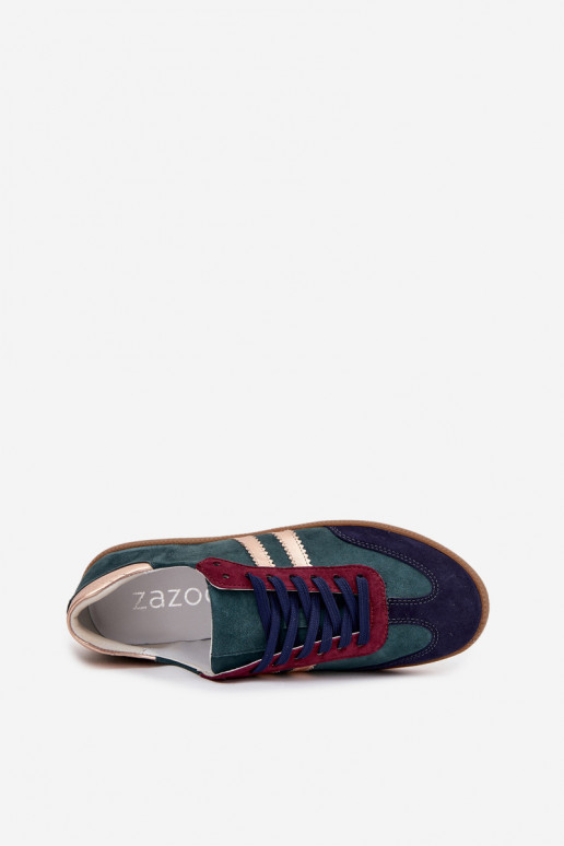 Zazoo N1068 seemisnakhsed Sellel ondal Sneakers tüüpi jalanõud Pealiste omad Butelkosissea Zieleń