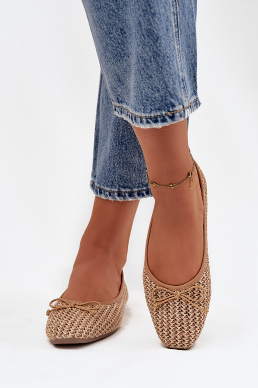 Baleriinad Koos punutisega I Kokardką pruunid värvi Belirra