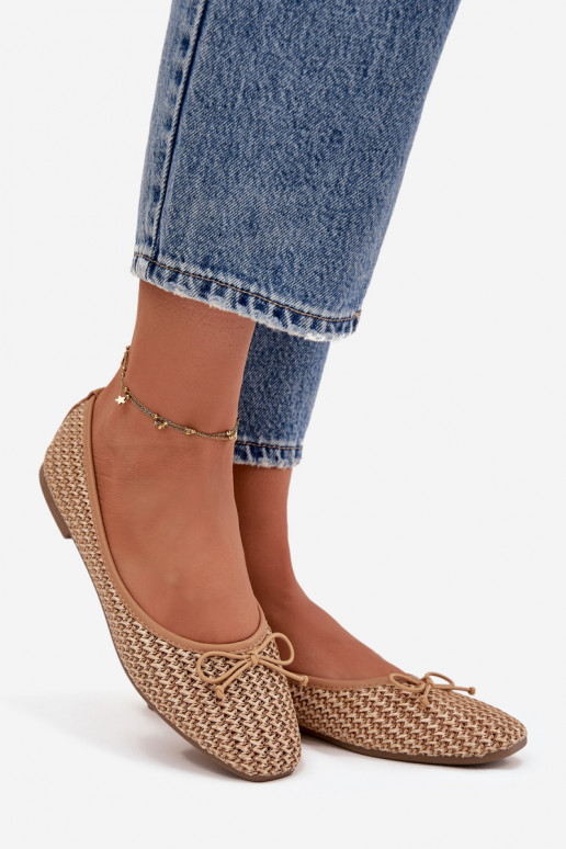 Baleriinad Koos punutisega I Kokardką pruunid värvi Belirra