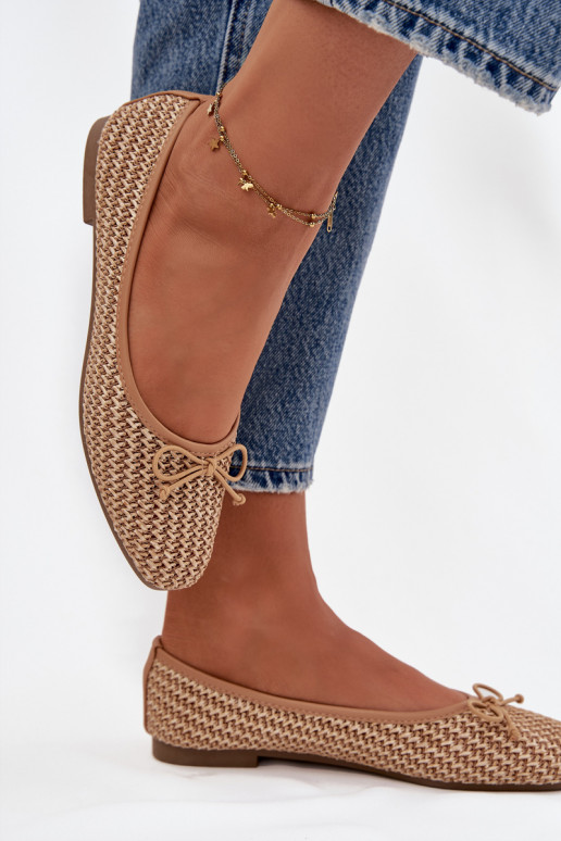 Baleriinad Koos punutisega I Kokardką pruunid värvi Belirra