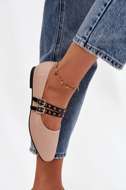 Baleriinad Pealiste omad Triipudega beeži värvi Deliora