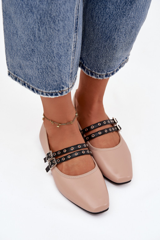 Baleriinad Pealiste omad Triipudega beeži värvi Deliora