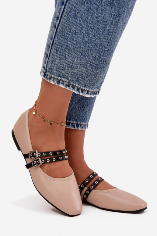 Baleriinad Pealiste omad Triipudega beeži värvi Deliora