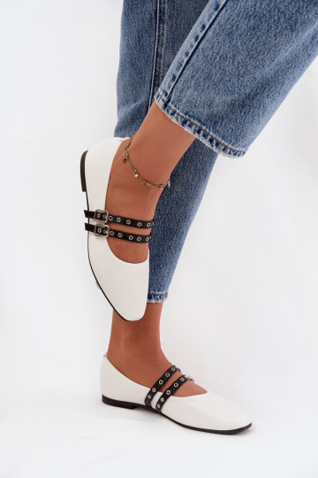 Baleriinad Pealiste omad Triipudega valget värvi Deliora