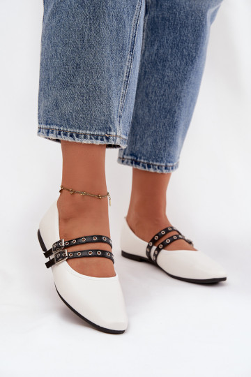 Baleriinad Pealiste omad Triipudega valget värvi Deliora 2