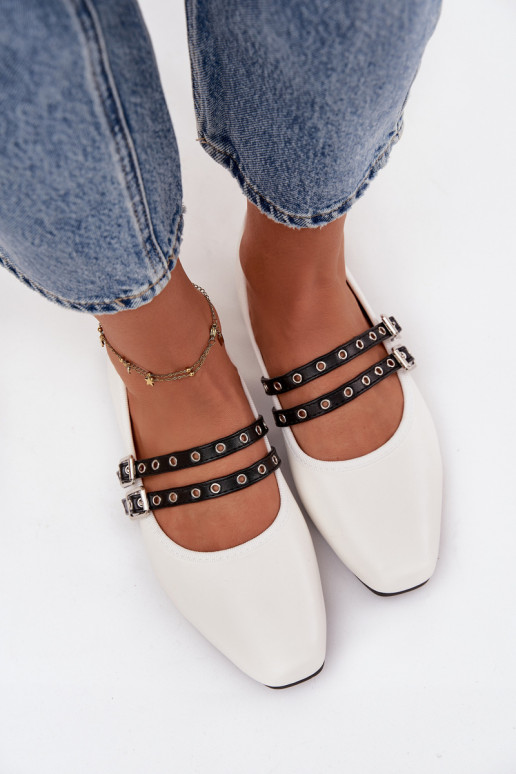 Baleriinad Pealiste omad Triipudega valget värvi Deliora