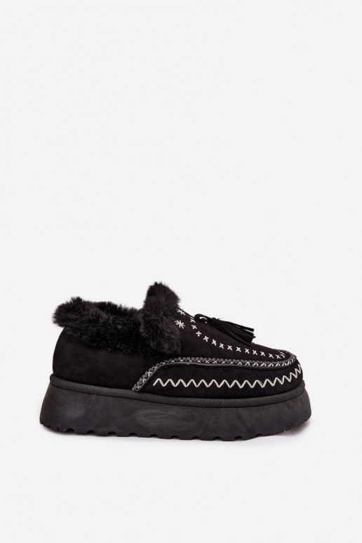 nööpidega lumesaapad Pealiste omad platvormiga karusnahaga Ja Fringes msuud Ferayne