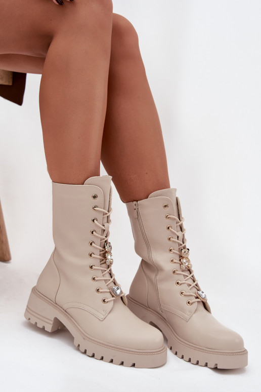 saapad Pealiste omadPrzypinkami Karu Hearts beeži värvi Iravine