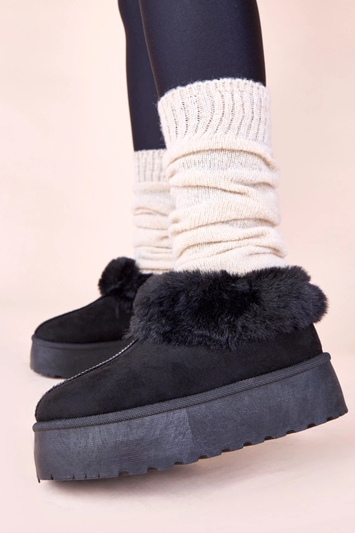 Mustad lume saapad karvaga Deesi