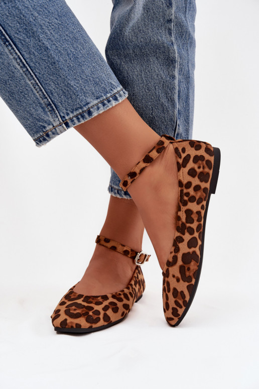 Baleriinad Pealiste omad rihmadega I neetide ja pandlaga leopardimustriga Janelor