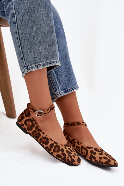 Baleriinad Pealiste omad rihmadega I neetide ja pandlaga leopardimustriga Janelor